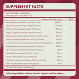 Optimal Aura 13 in 1 Moringa Powder Capsules - Turmeric, Ginger, Quercetin, Saffron | Herbal Dietary Supplements