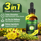 Optimal Aura Mullein Drops for Lungs, 3-in-1 Mullein Leaf Extract for Lungs Health, Herbal Dietary Supplements