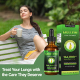 Optimal Aura Mullein Drops for Lungs, 3-in-1 Mullein Leaf Extract for Lungs Health, Herbal Dietary Supplements